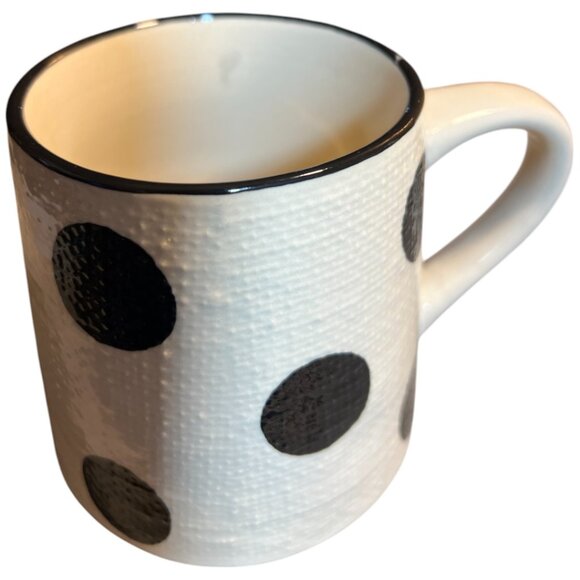 Ceramic Polka Dot Mug Textured Exterior, Microwave & Dishwasher Safe Glazed 4" T - Picture 5 of 13